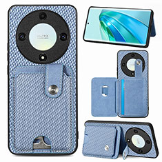 Ultra-thin Silicone Gel Soft Case Cover with Magnetic S02D for Huawei Honor Magic5 Lite 5G Blue