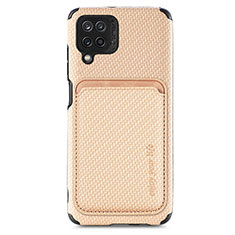 Ultra-thin Silicone Gel Soft Case Cover with Magnetic S02D for Samsung Galaxy A12 Gold