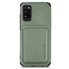 Ultra-thin Silicone Gel Soft Case Cover with Magnetic S02D for Samsung Galaxy A41 Green