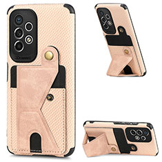 Ultra-thin Silicone Gel Soft Case Cover with Magnetic S02D for Samsung Galaxy A73 5G Gold