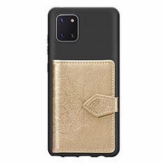 Ultra-thin Silicone Gel Soft Case Cover with Magnetic S02D for Samsung Galaxy A81 Gold