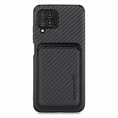 Ultra-thin Silicone Gel Soft Case Cover with Magnetic S02D for Samsung Galaxy F62 5G Black