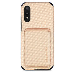 Ultra-thin Silicone Gel Soft Case Cover with Magnetic S02D for Samsung Galaxy M02 Gold