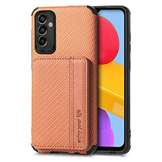 Ultra-thin Silicone Gel Soft Case Cover with Magnetic S02D for Samsung Galaxy M13 5G Brown