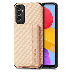 Ultra-thin Silicone Gel Soft Case Cover with Magnetic S02D for Samsung Galaxy M13 5G Gold