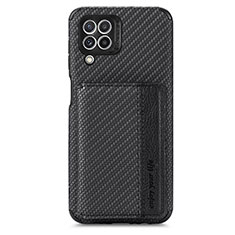 Ultra-thin Silicone Gel Soft Case Cover with Magnetic S02D for Samsung Galaxy M32 4G Black