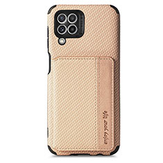 Ultra-thin Silicone Gel Soft Case Cover with Magnetic S02D for Samsung Galaxy M32 4G Gold