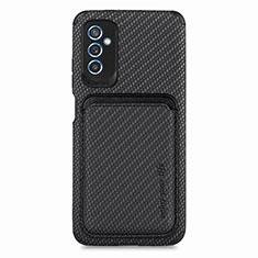 Ultra-thin Silicone Gel Soft Case Cover with Magnetic S02D for Samsung Galaxy M52 5G Black