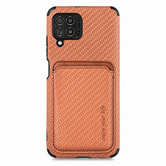 Ultra-thin Silicone Gel Soft Case Cover with Magnetic S02D for Samsung Galaxy M62 4G Brown