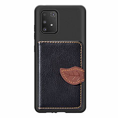 Ultra-thin Silicone Gel Soft Case Cover with Magnetic S02D for Samsung Galaxy S10 Lite Black