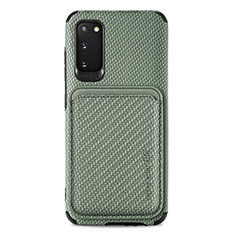 Ultra-thin Silicone Gel Soft Case Cover with Magnetic S02D for Samsung Galaxy S20 5G Green