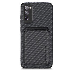 Ultra-thin Silicone Gel Soft Case Cover with Magnetic S02D for Samsung Galaxy S20 FE 5G Black