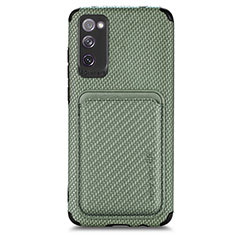 Ultra-thin Silicone Gel Soft Case Cover with Magnetic S02D for Samsung Galaxy S20 FE 5G Green