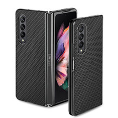 Ultra-thin Silicone Gel Soft Case Cover with Magnetic S02D for Samsung Galaxy Z Fold3 5G Black