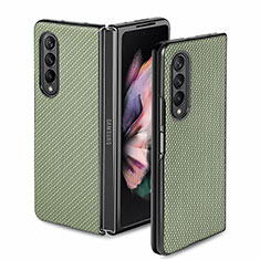 Ultra-thin Silicone Gel Soft Case Cover with Magnetic S02D for Samsung Galaxy Z Fold3 5G Green