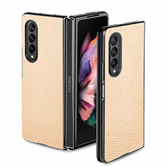 Ultra-thin Silicone Gel Soft Case Cover with Magnetic S02D for Samsung Galaxy Z Fold4 5G Gold