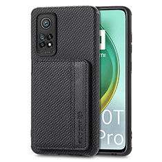 Ultra-thin Silicone Gel Soft Case Cover with Magnetic S02D for Xiaomi Mi 10T 5G Black