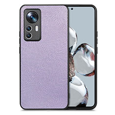 Ultra-thin Silicone Gel Soft Case Cover with Magnetic S02D for Xiaomi Mi 12T Pro 5G Clove Purple