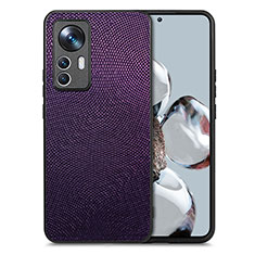 Ultra-thin Silicone Gel Soft Case Cover with Magnetic S02D for Xiaomi Mi 12T Pro 5G Purple