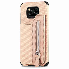 Ultra-thin Silicone Gel Soft Case Cover with Magnetic S02D for Xiaomi Poco X3 Gold