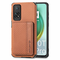 Ultra-thin Silicone Gel Soft Case Cover with Magnetic S02D for Xiaomi Redmi K30S 5G Brown