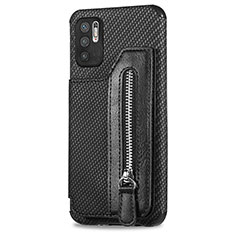 Ultra-thin Silicone Gel Soft Case Cover with Magnetic S02D for Xiaomi Redmi Note 11 SE 5G Black