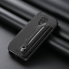Ultra-thin Silicone Gel Soft Case Cover with Magnetic S02D for Xiaomi Redmi Note 9 Pro Max Black