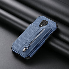 Ultra-thin Silicone Gel Soft Case Cover with Magnetic S02D for Xiaomi Redmi Note 9 Pro Max Blue