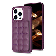 Ultra-thin Silicone Gel Soft Case Cover with Magnetic S03D for Apple iPhone 13 Pro Max Purple
