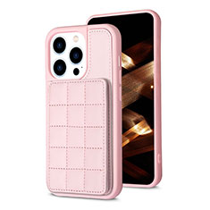 Ultra-thin Silicone Gel Soft Case Cover with Magnetic S03D for Apple iPhone 13 Pro Max Rose Gold