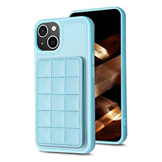Ultra-thin Silicone Gel Soft Case Cover with Magnetic S03D for Apple iPhone 14 Plus Sky Blue