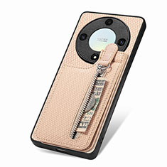 Ultra-thin Silicone Gel Soft Case Cover with Magnetic S03D for Huawei Honor Magic5 Lite 5G Gold