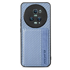 Ultra-thin Silicone Gel Soft Case Cover with Magnetic S03D for Huawei Honor Magic5 Pro 5G Blue