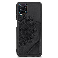 Ultra-thin Silicone Gel Soft Case Cover with Magnetic S03D for Samsung Galaxy A12 Black