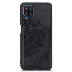 Ultra-thin Silicone Gel Soft Case Cover with Magnetic S03D for Samsung Galaxy A12 Nacho Black