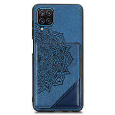 Ultra-thin Silicone Gel Soft Case Cover with Magnetic S03D for Samsung Galaxy A12 Nacho Blue