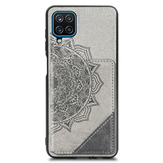 Ultra-thin Silicone Gel Soft Case Cover with Magnetic S03D for Samsung Galaxy A12 Nacho Gray