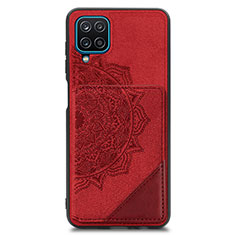 Ultra-thin Silicone Gel Soft Case Cover with Magnetic S03D for Samsung Galaxy A12 Nacho Red