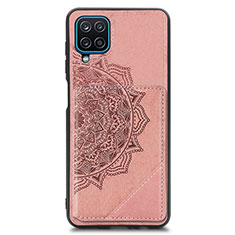 Ultra-thin Silicone Gel Soft Case Cover with Magnetic S03D for Samsung Galaxy A12 Nacho Rose Gold