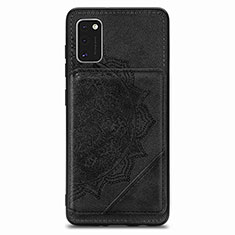 Ultra-thin Silicone Gel Soft Case Cover with Magnetic S03D for Samsung Galaxy A41 Black
