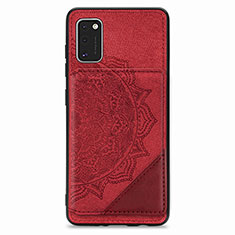 Ultra-thin Silicone Gel Soft Case Cover with Magnetic S03D for Samsung Galaxy A41 Red