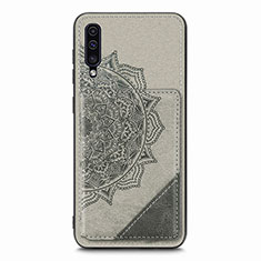 Ultra-thin Silicone Gel Soft Case Cover with Magnetic S03D for Samsung Galaxy A70 Gray