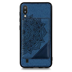 Ultra-thin Silicone Gel Soft Case Cover with Magnetic S03D for Samsung Galaxy M10 Blue