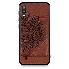 Ultra-thin Silicone Gel Soft Case Cover with Magnetic S03D for Samsung Galaxy M10 Brown