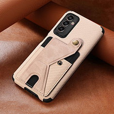 Ultra-thin Silicone Gel Soft Case Cover with Magnetic S03D for Samsung Galaxy M13 4G Gold