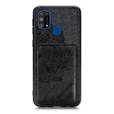 Ultra-thin Silicone Gel Soft Case Cover with Magnetic S03D for Samsung Galaxy M21s Black