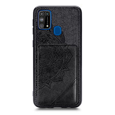 Ultra-thin Silicone Gel Soft Case Cover with Magnetic S03D for Samsung Galaxy M31 Prime Edition Black