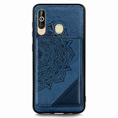 Ultra-thin Silicone Gel Soft Case Cover with Magnetic S03D for Samsung Galaxy M40 Blue
