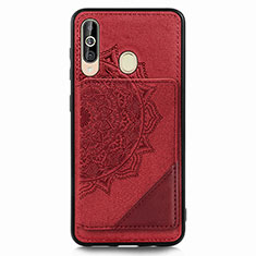Ultra-thin Silicone Gel Soft Case Cover with Magnetic S03D for Samsung Galaxy M40 Red