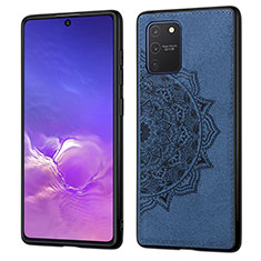 Ultra-thin Silicone Gel Soft Case Cover with Magnetic S03D for Samsung Galaxy M80S Blue